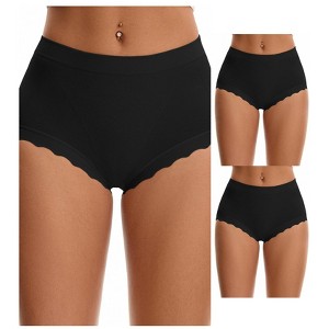 INSPIRE CHIC 3 Packs Women's High Waisted Breathable Tummy Control Underpants - 1 of 4