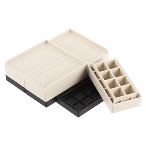 Unique Bargains L-Edge Heavy Duty Adjustable Sofa Rectangle Furniture Risers 4 Pcs - 1 of 3