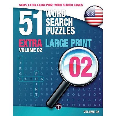 Sam's Extra Large-Print Word Search Games - Large Print by  Sam Mark (Paperback)