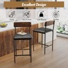Set of 2/4 Bar Chair with Footrest and PU Upholstered for Kitchen Island, Apartment, Counter Bar, Easy Assembly - 3 of 4