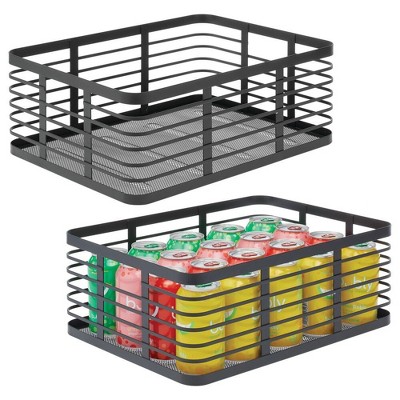 Metal Pantry Basket with Handles