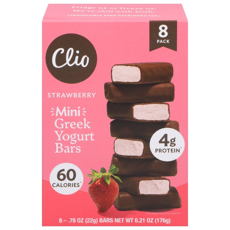 Clio Snacks Strawberry Greek Yogurt Mini-Bars - 6.2oz/8ct, 1 of 11
