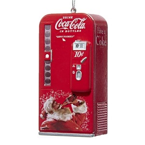 Kurt Adler Plastic Ornament for Christmas Tree, Coca-Cola Vintage Vending Machine - 1 of 2