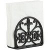 Home Basics Cast Iron Fleur De Lis Napkin Holder, Black - 2 of 4