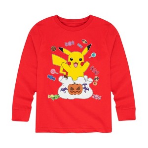 Boys' - Pokémon - Gotta Eat Em All Long Sleeve Graphic T-Shirt - 1 of 4