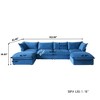 162.98" Cloud Modular Sectional Sofa, U Shaped Couch, Minimalist Wide Deep Seat Couches with Chaise Ottoman,Cushion Covers Removable - 4 of 4