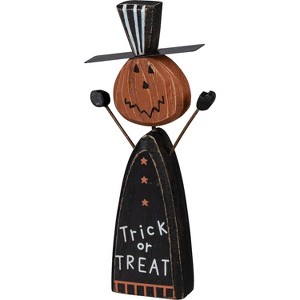 Primitives by Kathy Halloween Chunky Sitter Pumpkin Head - Trick or Treat - 1 of 1