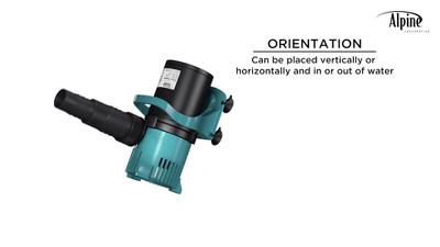 Teal and Black 5600 GPH Electric Pond Pump with Mesh Bag