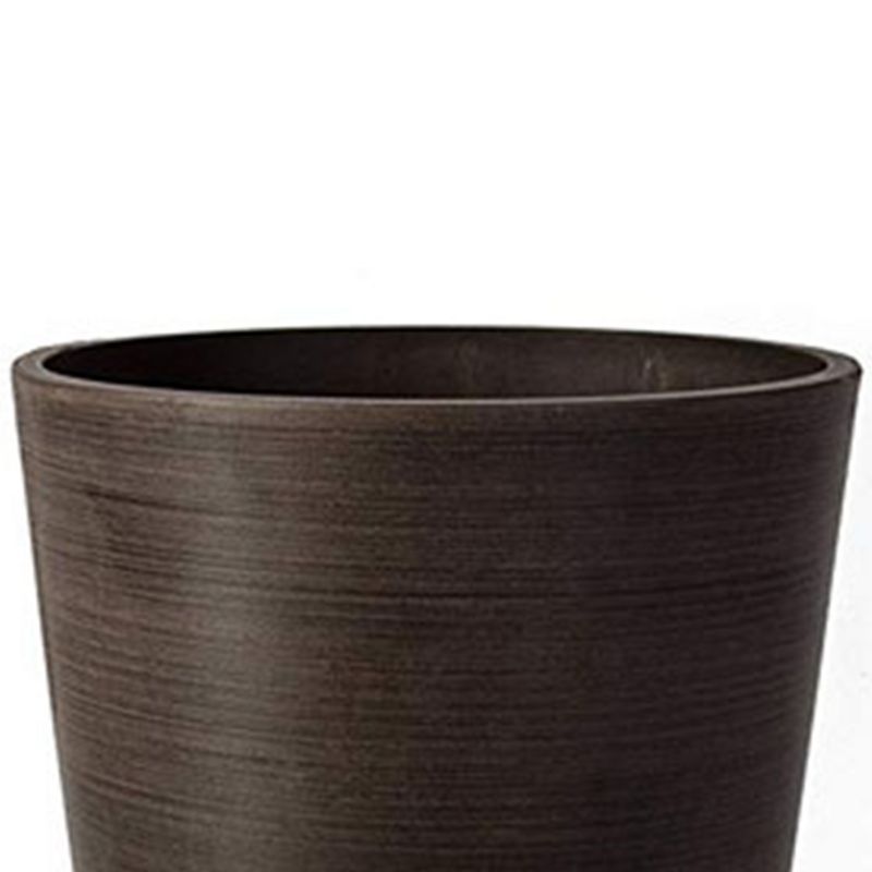 Algreen 16130 Valencia 12 x 18 Inch Round Taper Recycled Planter Pot, Chocolate, 3 of 8