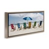 Stupell Industries Colorful Beach Chairs Black Framed Floater Canvas Wall Art - 3 of 4