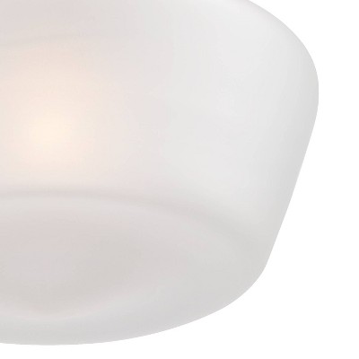 Bronze and White Glass Farmhouse Ceiling Light Fixture