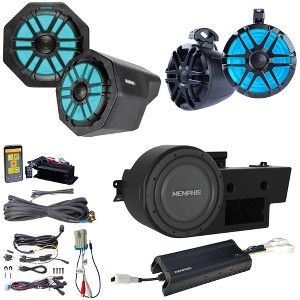 Memphis Audio GENRCPRO4P Ride Command 4 Speaker 300 Watt UTV Audio with Subwoofer for Polaris General 2016 and up - 1 of 4