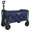 Expandable Dual-Layer Utility Wagon with 100% Extra Space - Grocery CartSupports 225lbs, Dark Blue - 4 of 4