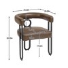 CAVINAS PU/Chenille Fabric Upholstered Accent Chair with Metal Legs and Cushion,Modern Upholstered Armchair for Living Room - 3 of 4