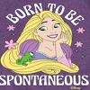 Girls' - Disney Princess - Rapunzel Born To Be Spontaneous Fitted Short Sleeve Graphic T-Shirt - 2 of 4