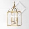 11" LED 4-light Ruth Classic Lantern Metal/Glass Pendant Antique Gold - JONATHAN Y: ETL Listed, Adjustable Height - 2 of 4