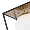 Mitzi Aira 1 - Light Flush Mount in  Aged Brass/Black White Shade - 2 of 4