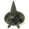 Halloween Express 18 in Women's Witch Hat with Flower - 3 of 4