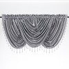 Kate Aurora Ultra Lux Faux Silk Regency Crinkle Rod Pocket Semi Sheer Crystal Beaded Window Valance - 2 of 4