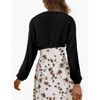 Women Crochet Shrug Sweater Crop Cardigans Drop Shoulder Knit Bolero Sweater - 2 of 3