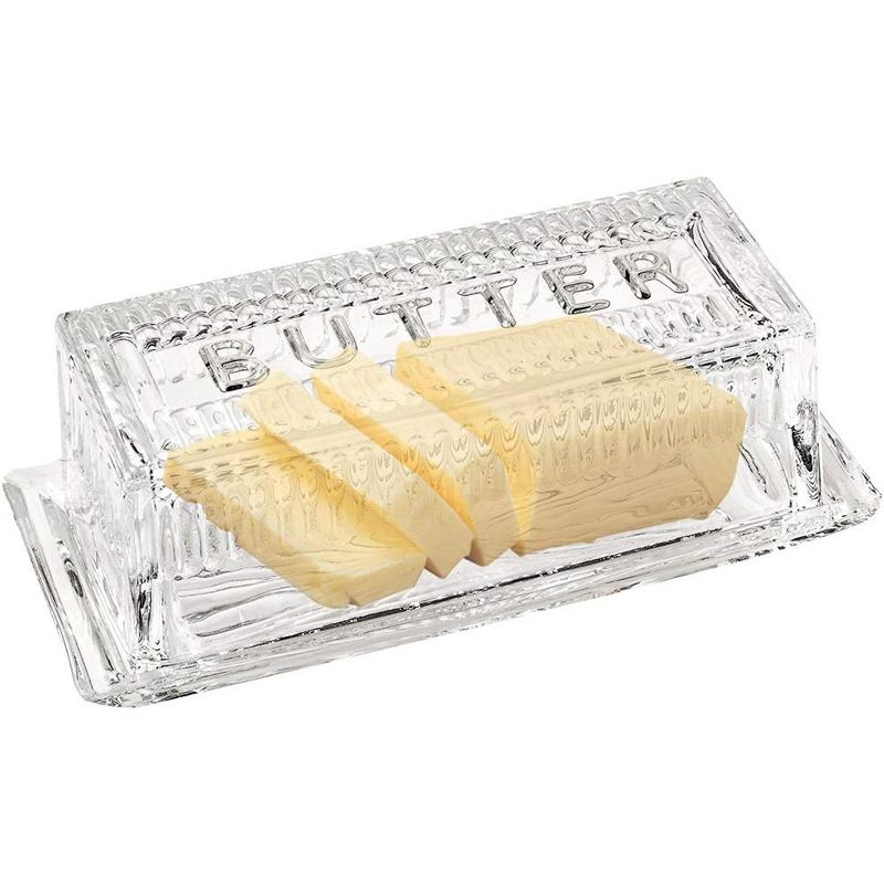 Bezrat Glass Butter Dish with Lid, 1 of 4