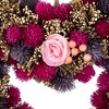 Northlight Floral and Twig Artificial Heart Valentine's Day Wreath - 13.5" - Pink and Purple - 4 of 4