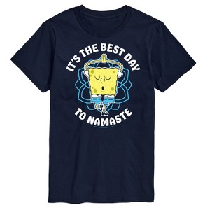 Men's - SpongeBob SquarePants - The Best Day To Namaste Short Sleeve Graphic T-Shirt - 1 of 4