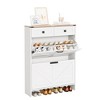 Slim Shoe Storage Cabinet with 2 Drawers and 2 Drawers Freestanding - 2 of 4
