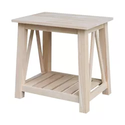 Surrey End Table Unfinished - International Concepts