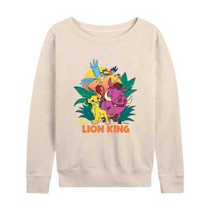 Women's - Disney - The Lion King Lightweight French Terry Wide Neck Long Sleeve Shirt - 1 of 4