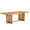 JUJABU Chinese-Style Rectangular Imitation Rattan Solid Wood Coffee Table - 2 of 4