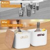 Racxily 2Pcs Storage Bins with Bamboo Lids Stackable Plastic Storage Container with Handle Storage Box Accessories Holder - 2 of 4