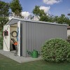 10' x 10' Metal Garden Storage Shed, Lockable Yard Shed Outdoor Tool & Utility Shed for Backyard or Patio – Cuddlewood - 3 of 4