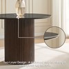 Thick MDF Round Dining Table & Metal Base, 300LB Capacity, Scratch-Resistant Surface, Easy 45-Min Assembly for Indoor & Outdoor Use - 3 of 4