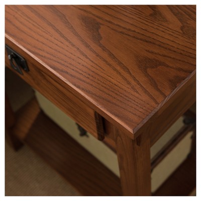 Russet Solid Wood Mission Nightstand with Drawer