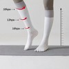Anna-Kaci Women's 2-Pack Knee High Grip Toe Socks with Ribbed Fabric and Non-Slip Soles for Yoga and Studio Workouts - 3 of 4