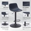 SEVOBAL Adjustable Bar Stools Set of 2 Swivel Bar Stool Height Stools Bar Chairs Leather Bar Stool Kitchen Island Barstools, Blue, 16"*16.5"*38.6" - 4 of 4