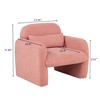 Anybear Stylish and Minimalist Accent Chair with Arms and Pillow - 3 of 4