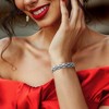 Ross-Simons 2.00 ct. t.w. Blue and White Diamond Woven-Pattern Bracelet in Sterling Silver - 2 of 3