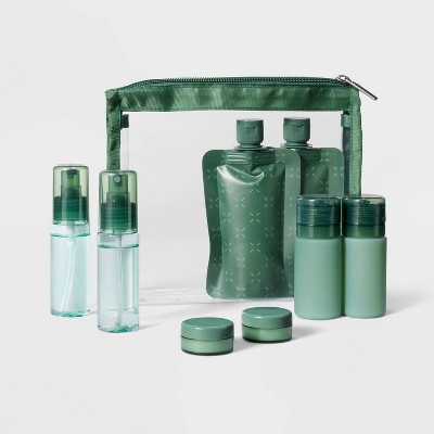 8pc Complete Travel Toiletry Set Dark Ivy - Open Story™ (2 )