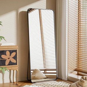 65" x 24" Full Length Mirror with Rounded Corners, Floor Mirror for Standing, Hanging or Leaning in Bedroom or Dressing Room - 1 of 4