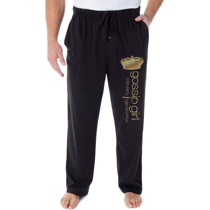 Gossip Girl TV Show Adult Pajama Pants Popularity Has Its Price Lounge Pants Black, 1 of 4