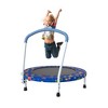 YUHAO Kids Ages 1-6，Trampoline with Handle Fun，Outdoor Toys，36-inch Blue Multi - 4 of 4