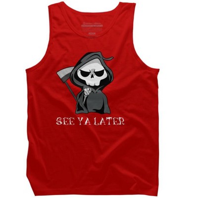 Men's Design By Humans See Ya Later Halloween T Shirt By thebeardstudio Tank Top