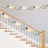 Big Dot of Happiness Cheers and Beers to 40 Years - 40th Birthday Party DIY Decorations - Clothespin Garland Banner - 44 Pieces - 2 of 4