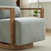 Swivel Accent Chair, Upholstered Armchair with Pillow, Upholstered Comfy Sofa Reading Chair, Single Chair for Living Room Bedroom Balcony - 3 of 4