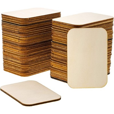 Bright Creations 60 Pack 2x2 Wood Squares for Crafts, Unfinished Wood  Cutouts with Rounded Corners (2.5 mm)