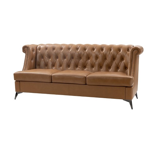 Target cheap leather sofa