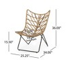 Syemin Patio Modern Accent Chairs, Outdoor Conversation Chairs, with Leisure Used, for Backyard, Garden, Beige, 25.25"*34"*36" - 2 of 4