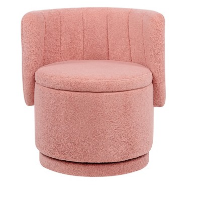 TOAOTBNBO Oversized Swivel Accent Chair with Ergonomic Rounded Armrests, Barrel Chair with Plush Cushion Single Sofa Chair for Hotel